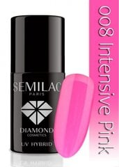 Стойкий гибридный лак для ногтей Semilac, 008 Intensive Pink, 7мл цена и информация | Лаки, укрепители для ногтей | pigu.lt