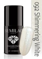 Gelinis nagų lakas Semilac 7 ml, 092 Shimmering White kaina ir informacija | Лаки, укрепители для ногтей | pigu.lt