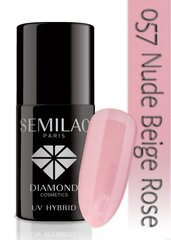 Hibridinis nagų lakas Semilac 057 Nude Beige Rose, 7 ml цена и информация | Лаки, укрепители для ногтей | pigu.lt