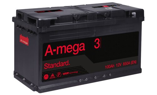 Аккумулятор A-MEGA Standart 100Ah 850A цена и информация | Аккумуляторы | pigu.lt