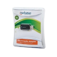 Virtuali garso korta Manhattan 3D, 5.1, USB 2.0 kaina ir informacija | Manhattan Kompiuterinė technika | pigu.lt