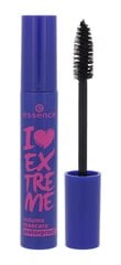 Blakstienų tušas Essence I Love Extreme Volume Waterproof 12 ml, Ultra Black kaina ir informacija | Akių šešėliai, pieštukai, blakstienų tušai, serumai | pigu.lt