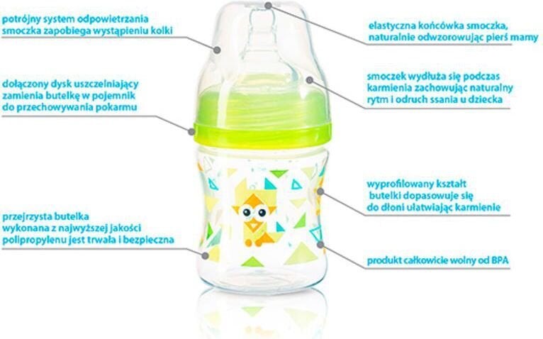BabyOno dieglių nesukeliantis plataus kaklelio maitinimo buteliukas nuo 0 mėn, 240 ml цена и информация | Buteliukai kūdikiams ir jų priedai | pigu.lt