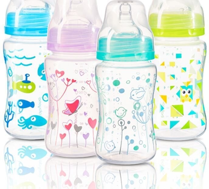 BabyOno dieglių nesukeliantis plataus kaklelio maitinimo buteliukas nuo 0 mėn, 240 ml kaina ir informacija | Buteliukai kūdikiams ir jų priedai | pigu.lt
