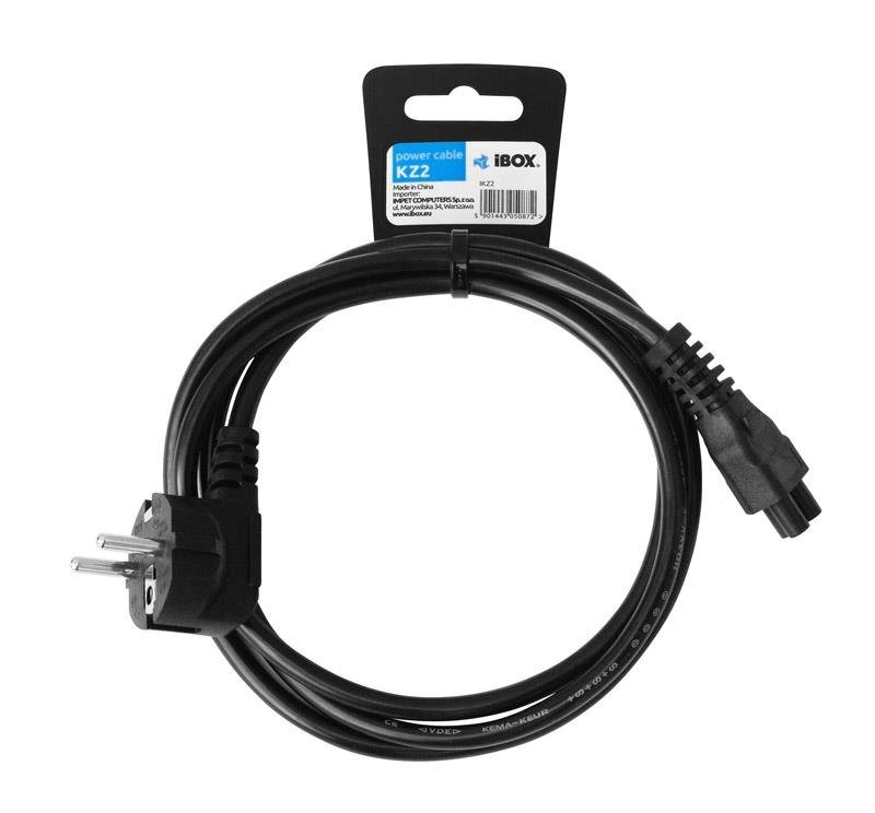 I-Box KZ2 maitinimo kabelis VDE 3, 1.5 m kaina ir informacija | Kabeliai ir laidai | pigu.lt
