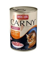 Консервы для кошек Animonda Carny Adult с говядиной и курицей 400 г цена и информация | Animonda Товары для животных | pigu.lt