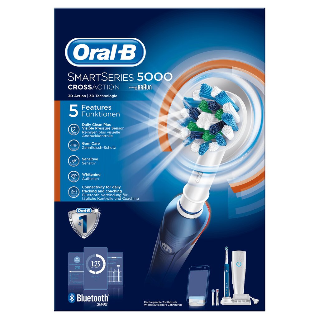 ORAL-B Smart Series 5000 Cross Action цена и информация | Elektriniai dantų šepetėliai | pigu.lt