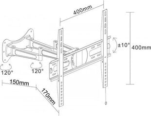 Libox Monaco LB-410 23-48” цена и информация | Кронштейны и крепления для телевизоров | pigu.lt