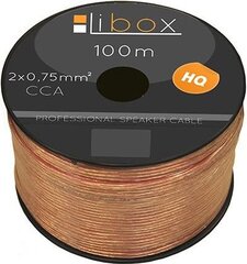 Аудиокабель Libox Kabel głośnikowy 2x0,75 мм LB0006 100 м Прозрачный цена и информация | Кабели и провода | pigu.lt