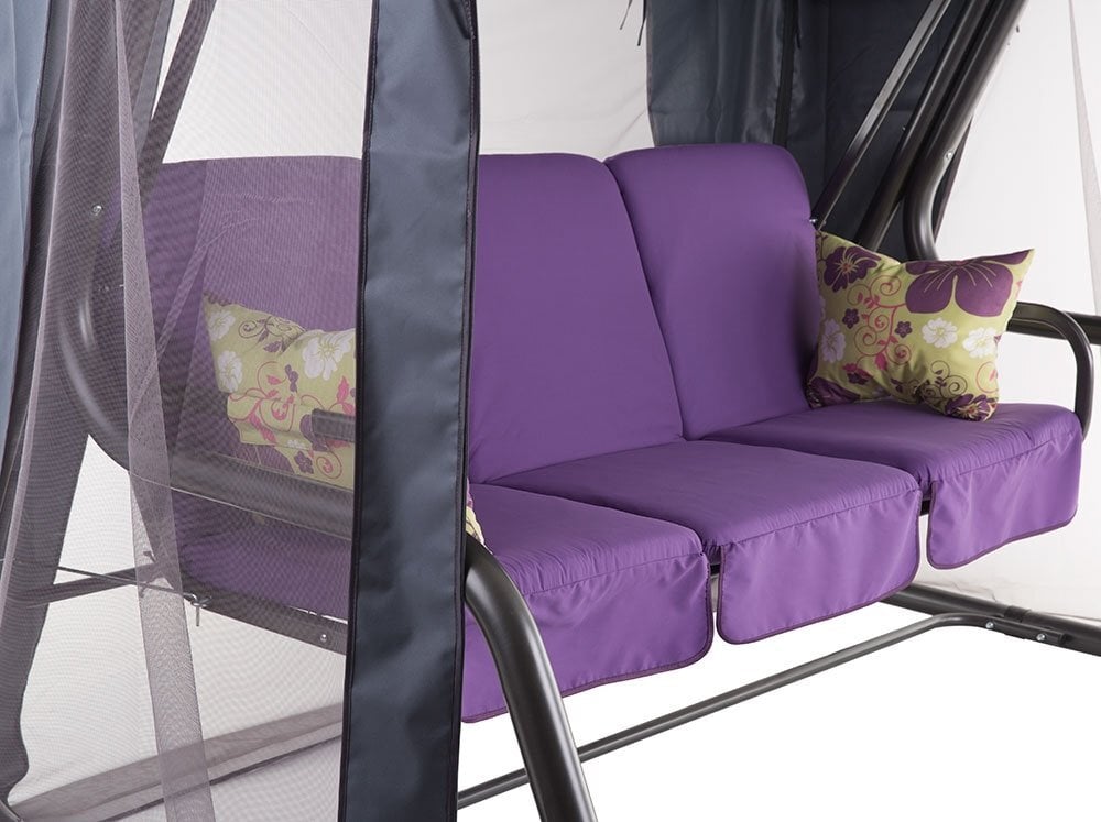 Išskleidžiamos sūpynės Venezia Lux, violetinės kaina ir informacija | Lauko sūpynės | pigu.lt