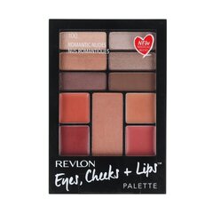 Akių, skruostų ir lūpų paletė Revlon Eyes, Cheeks + Lips Palette 15.64 g, 100 Romantic Nudes kaina ir informacija | Akių šešėliai, pieštukai, blakstienų tušai, serumai | pigu.lt