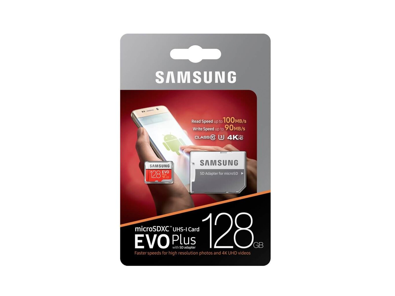 Samsung MicroSDXC Evo+ Class 10 128GB su adapteriu цена и информация | Atminties kortelės telefonams | pigu.lt