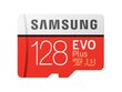 Samsung MicroSDXC Evo+ Class 10 128GB su adapteriu цена и информация | Atminties kortelės telefonams | pigu.lt