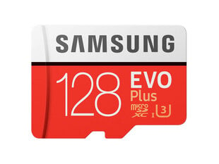 Samsung MicroSDXC Evo+ Class 10 128GB с адаптером цена и информация | Карты памяти для телефонов | pigu.lt