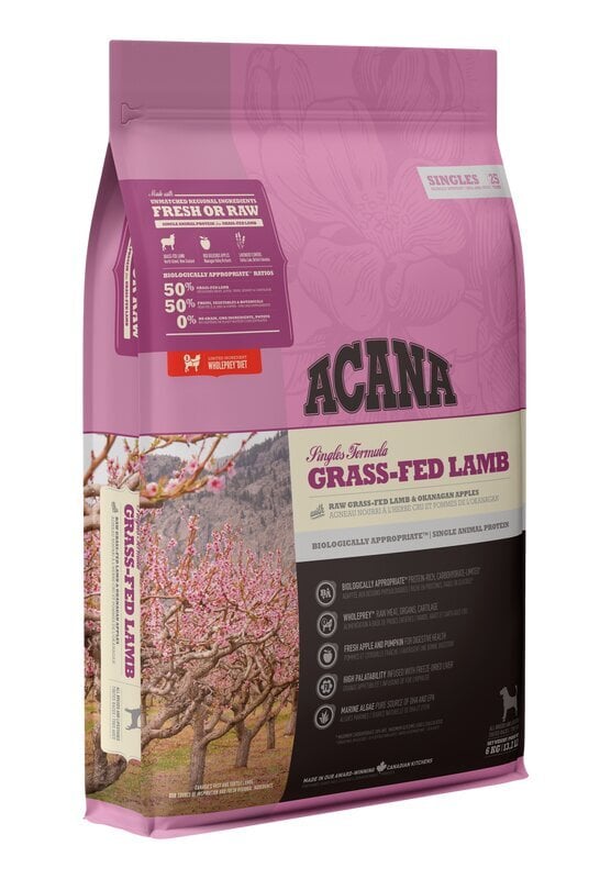 Acana Grass-Fed Lamb Dog visų veislių šunims, 11,4 kg цена и информация | Sausas maistas šunims | pigu.lt