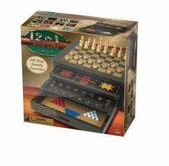 CARDINAL GAMES комплект игр 12 в1 Wood Game Center, 6033155 цена и информация | Настольные игры, головоломки | pigu.lt