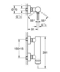 Смеситель для душа Grohe Essence, хромовый, 33636001 цена и информация | Смесители | pigu.lt