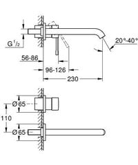 GROHE Essence l baseino maišytuvas 19967001 kaina ir informacija | Maišytuvų ir dušų priedai | pigu.lt