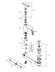 Grohe Eurocube praustuvo maišytuvas, 23445000 kaina ir informacija | Vandens maišytuvai | pigu.lt