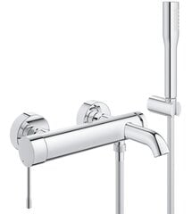 Смеситель для ванны с комплектом для душа Grohe Essence, хромовый, 33628001 цена и информация | Смесители | pigu.lt