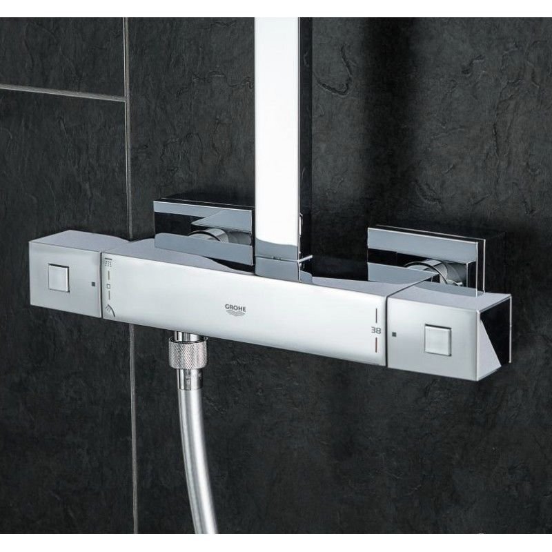 GROHE Euphoria Cube XXL 230 dušo sistema, chromas 26087000 kaina ir informacija | Dušo komplektai ir panelės | pigu.lt