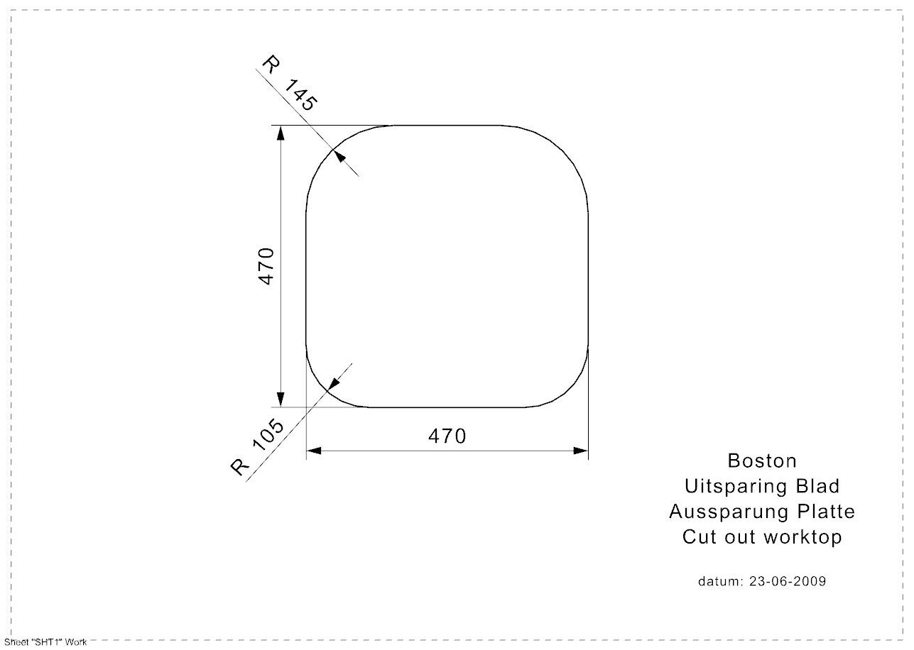 Nerūdijančio plieno virtuvinė plautuvė Reginox Boston (R), 48.5x48.5 cm kaina ir informacija | Virtuvinės plautuvės | pigu.lt