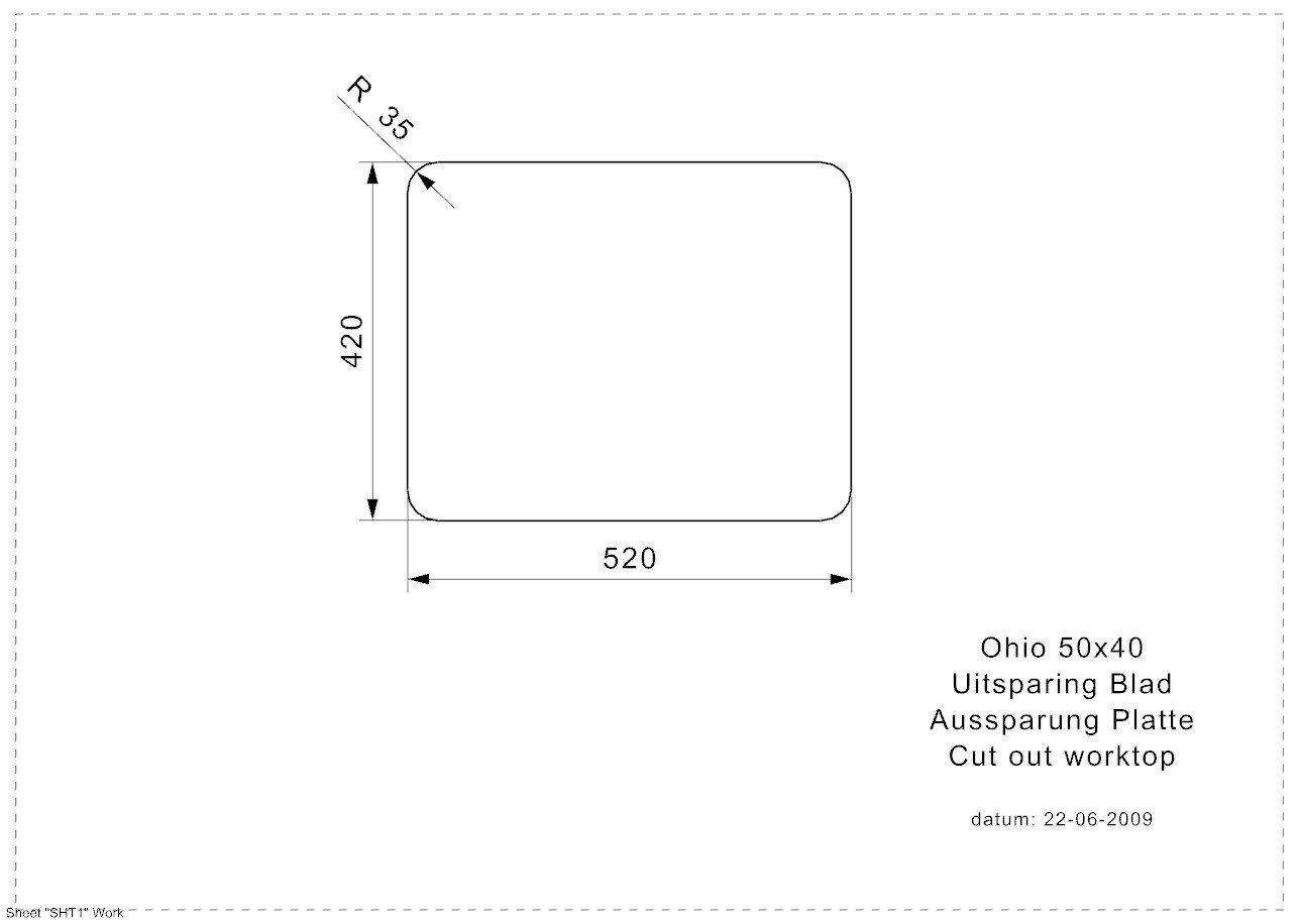 Nerūdijančio plieno virtuvinė plautuvė REGINOX OHIO, 50x40 cm kaina ir informacija | Virtuvinės plautuvės | pigu.lt