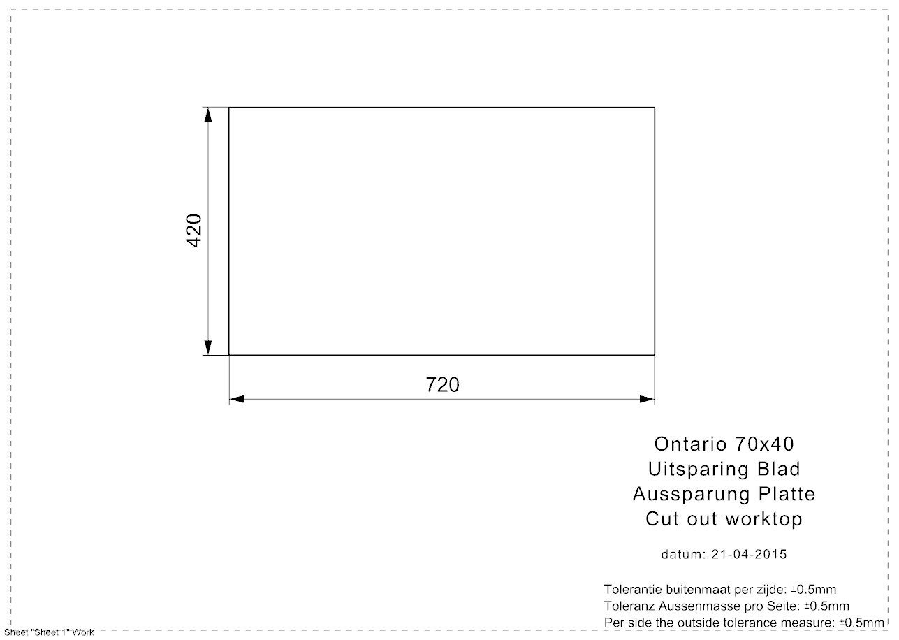 Nerūdijančio plieno virtuvinė plautuvė Reginox Ontario, 740x440 mm kaina ir informacija | Virtuvinės plautuvės | pigu.lt