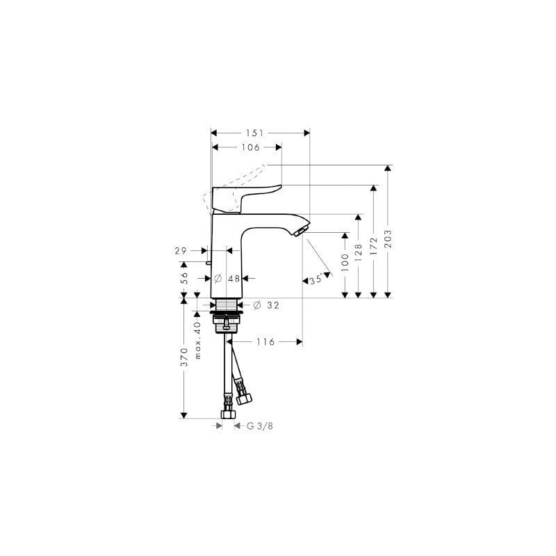 Hansgrohe Metris 110 praustuvo maišytuvas, 31080000 цена и информация | Vandens maišytuvai | pigu.lt