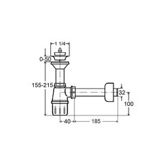 Sifonas su ventiliu Viega 103 927, 1,1/4x32 mm kaina ir informacija | Viega Santechnika, remontas, šildymas | pigu.lt