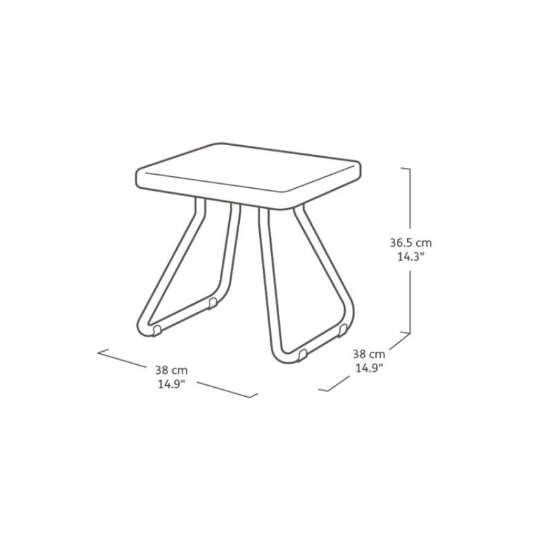 Plastikinis gultų ir staliuko komplektas Keter Pacific, rudas kaina ir informacija | Gultai | pigu.lt