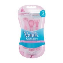 Vienkartinis moteriškas skustuvas Gillette Venus Sensitive, 3 vnt. kaina ir informacija | Skutimosi priemonės ir kosmetika | pigu.lt