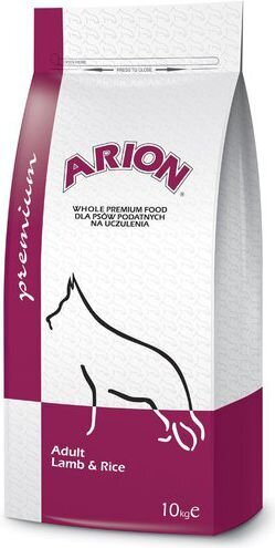 Arion Premium suaugusiems šunims su ėriena ir ryžiais, 10 kg цена и информация | Sausas maistas šunims | pigu.lt