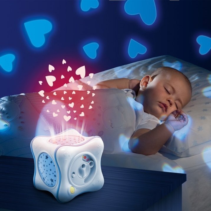 Migdukas-projektorius Chicco First Dreams Rainbow Cube, mėlynas цена и информация | Žaislai kūdikiams | pigu.lt