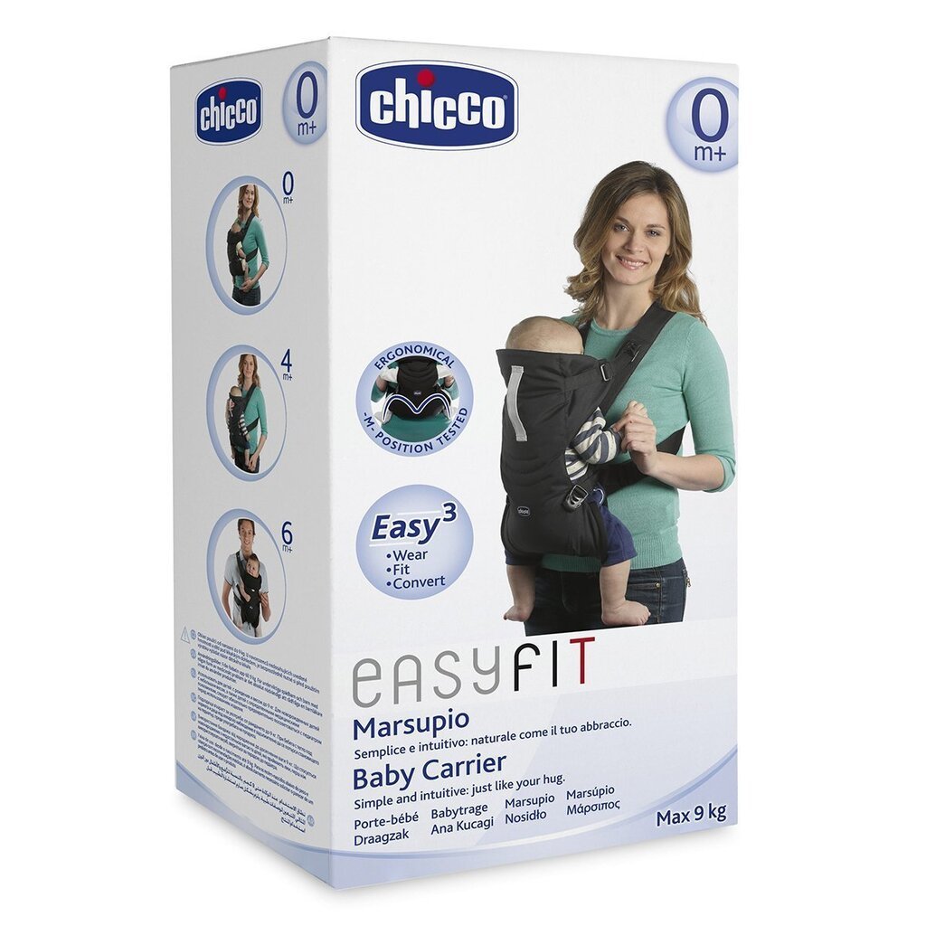 Ergonomiška nešioklė Chicco Easy Fit, Black Night​ kaina ir informacija | Nešioklės | pigu.lt