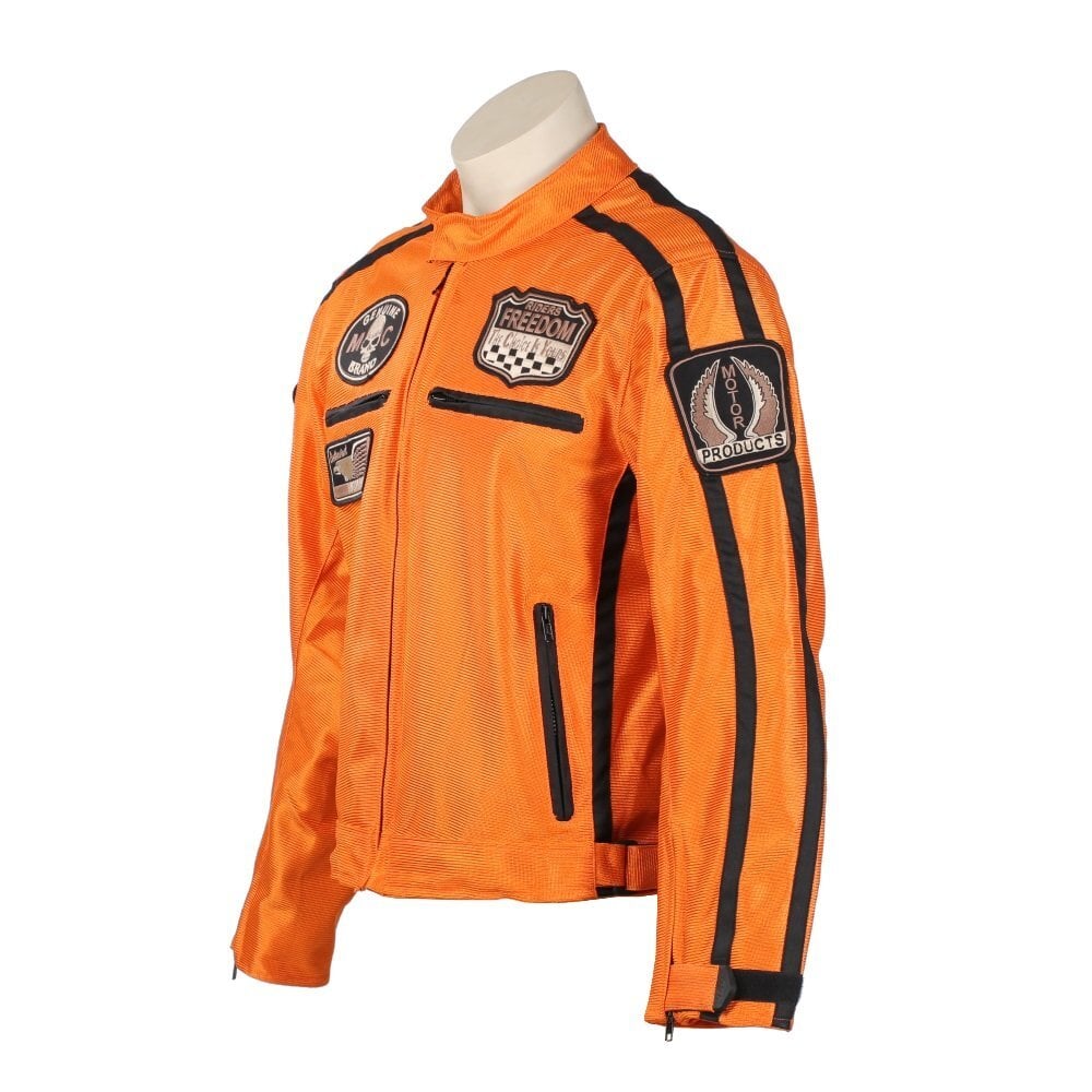 Vasarinė motociklininko striukė BOS 6488 Oranžinė kaina ir informacija | Moto striukės | pigu.lt
