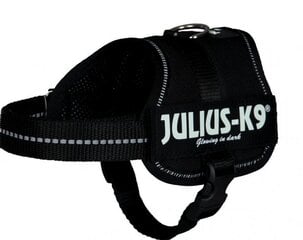 Шлейка для собак Trixie Julius-K9 Mini XS-S, черная цена и информация | Ошейники, подтяжки для собак | pigu.lt