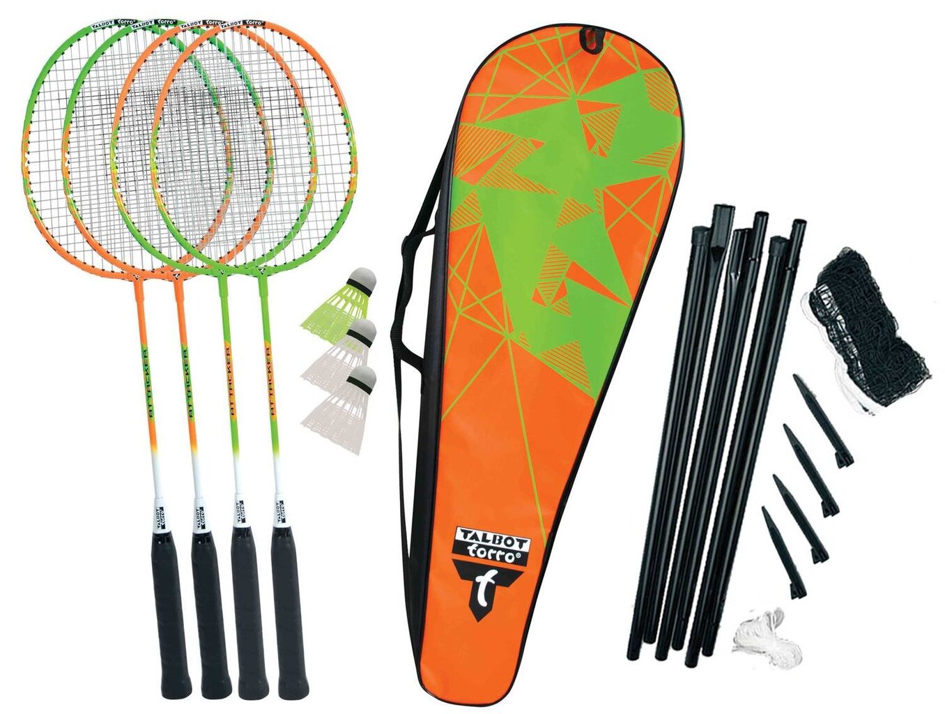 Badmintono rinkinys Talbot Torro 4 Attacker Plus цена и информация | Badmintonas | pigu.lt