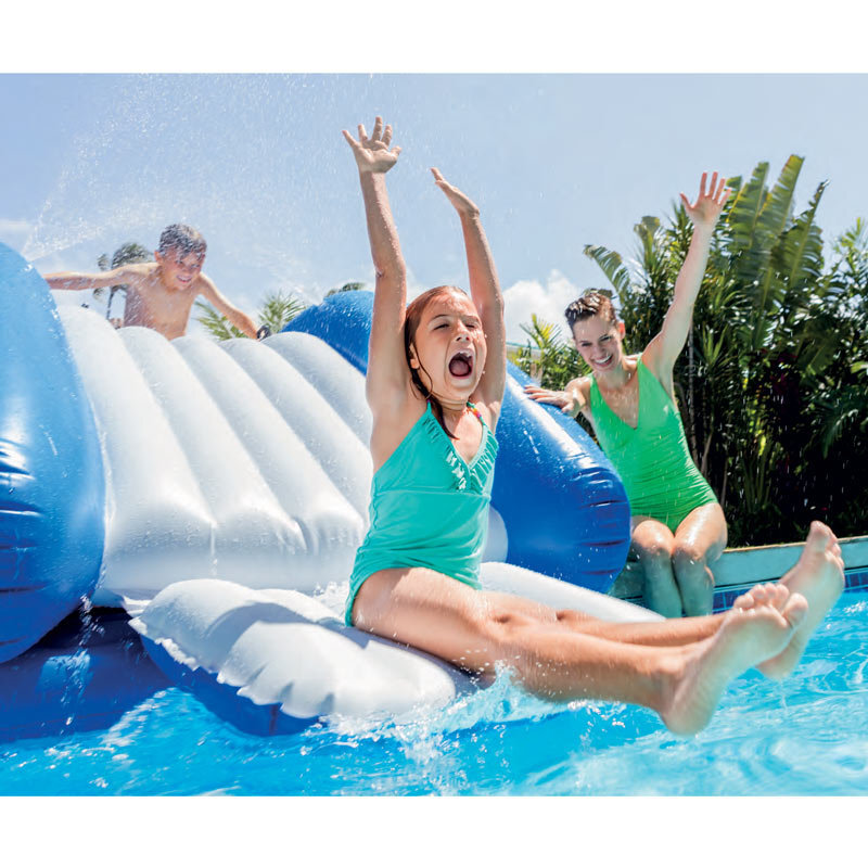 Pripučiama čiuožynė baseinui Intex Water Slide, 333x206x117 cm цена и информация | Pripučiamos ir paplūdimio prekės | pigu.lt