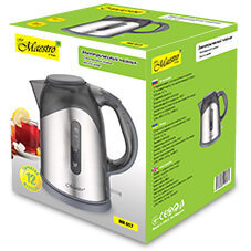 Электрический чайник Feel-Maestro MR057 electric kettle Black, Transparent 2200Вт, 1.7 л цена и информация | Электрочайники | pigu.lt