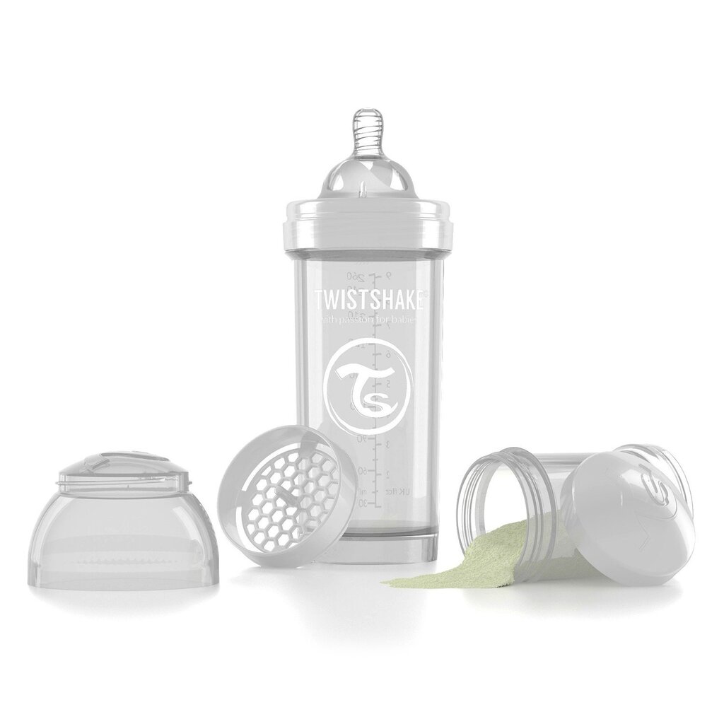 Buteliukas Twistshake Anti-Colic, 260 ml, baltas kaina ir informacija | Buteliukai kūdikiams ir jų priedai | pigu.lt