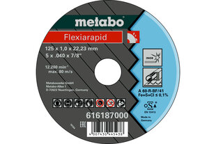 Диск для резки по металлу из нержавеющей стали Metabo Flexiarapid Super TF 41 цена и информация | Запчасти для садовой техники | pigu.lt