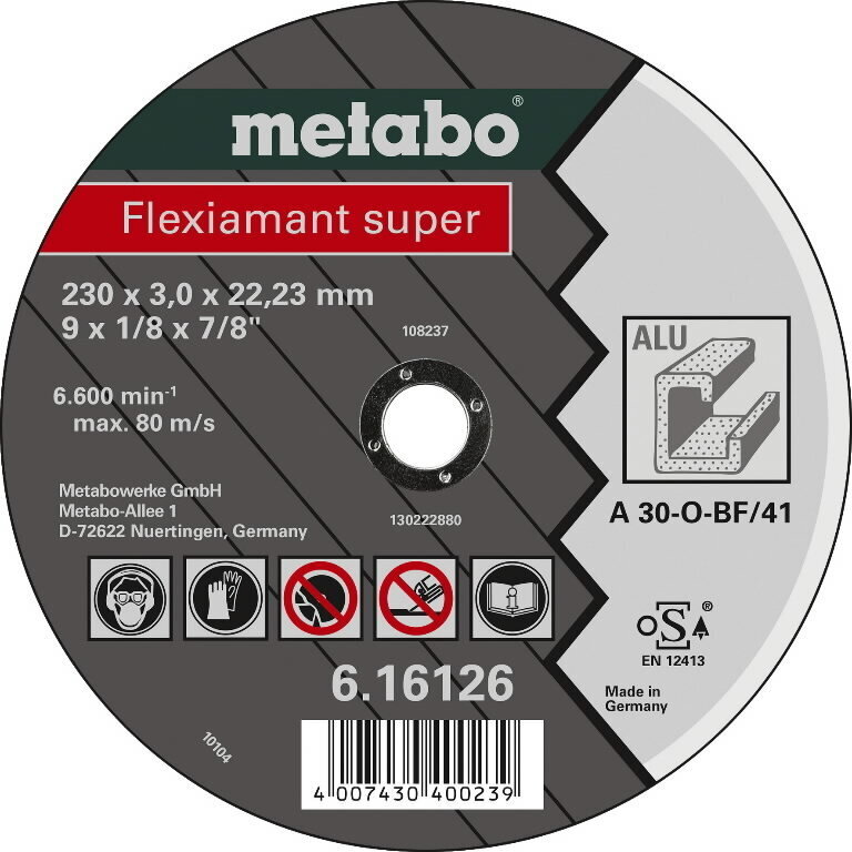 Aliuminio pjovimo diskas Metabo Flexiamant Super Alium TF 41 цена и информация | Sodo technikos dalys | pigu.lt