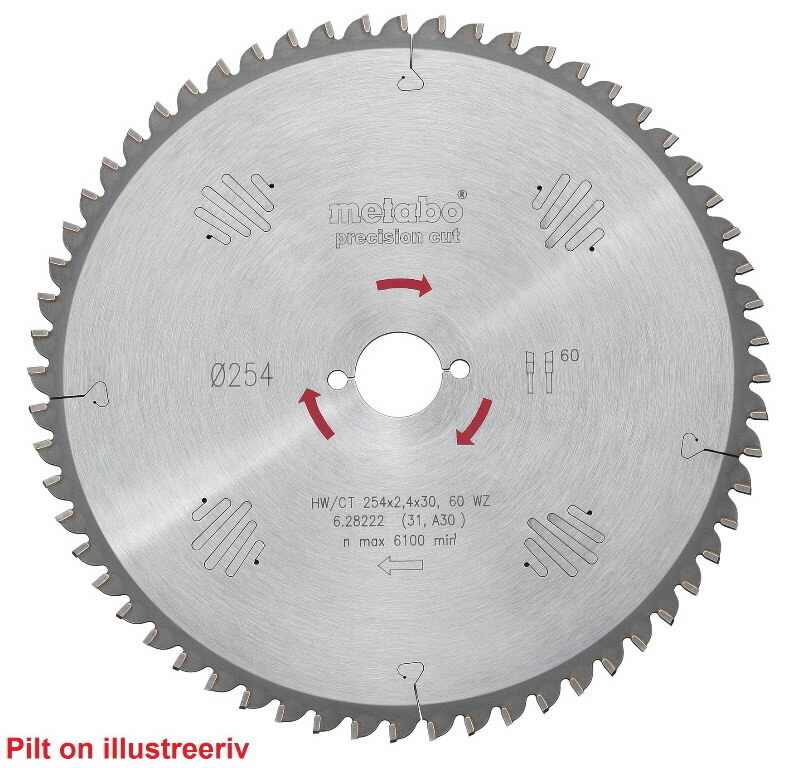 Pjovimo diskas Metabo, 216 mm kaina ir informacija | Mechaniniai įrankiai | pigu.lt