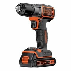 Akumuliatorinis suktuvas/gręžtuvas Black&Decker ASD184K 18V kaina ir informacija | Suktuvai, gręžtuvai | pigu.lt