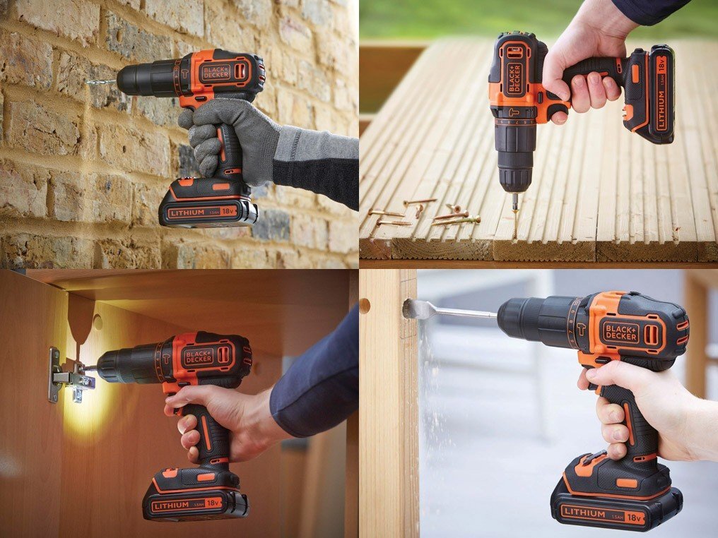 Akumuliatorinis smūginis gręžtuvas Black&Decker BDCHD18KB 18V цена и информация | Suktuvai, gręžtuvai | pigu.lt