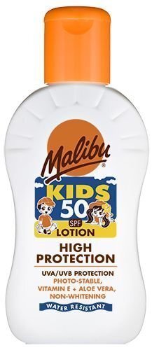 Apsauginis losjonas vaikams Malibu SPF 50 100 ml kaina ir informacija | Kremai nuo saulės | pigu.lt