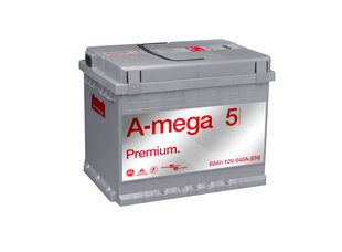 Аккумулятор A-MEGA Premium 65Ah 640A цена и информация | Akumuliatoriai | pigu.lt