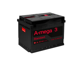 Аккумулятор A-MEGA Standart 62Ah 560A цена и информация | Akumuliatoriai | pigu.lt