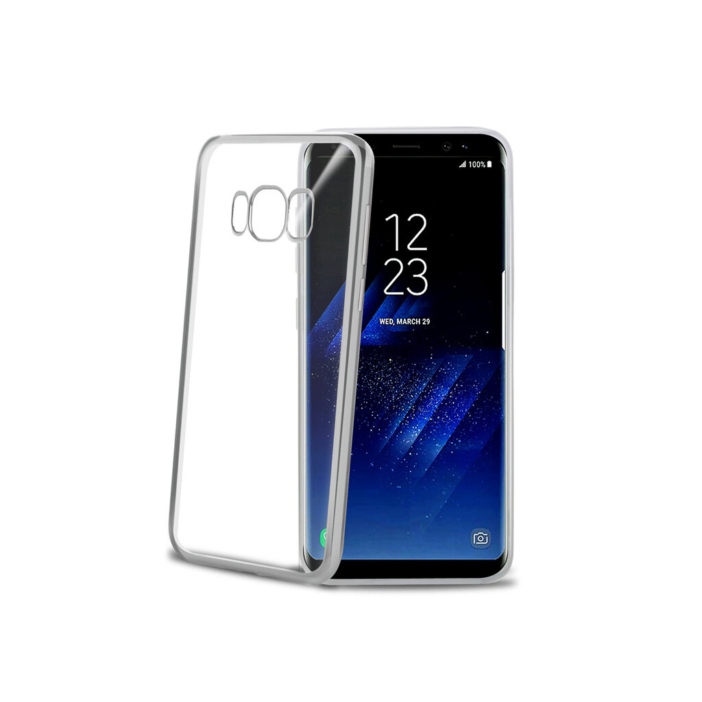 Samsung Galaxy S8 cover LASER by Celly Silver kaina ir informacija | Telefono dėklai | pigu.lt